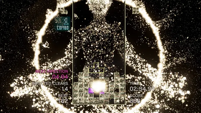 A fresh take on the classic puzzle game, Tetris Effect has been reimagined on a grand cosmic scale